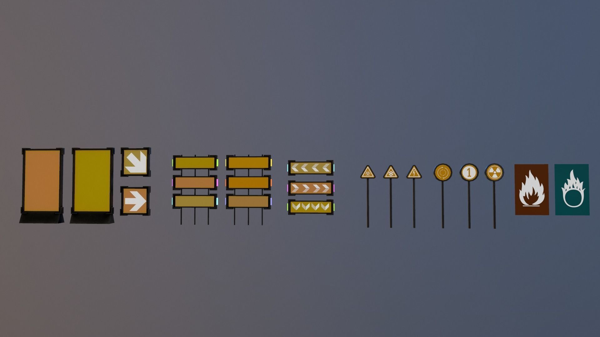 Sci-Fi Signs Low-poly 3D model_19