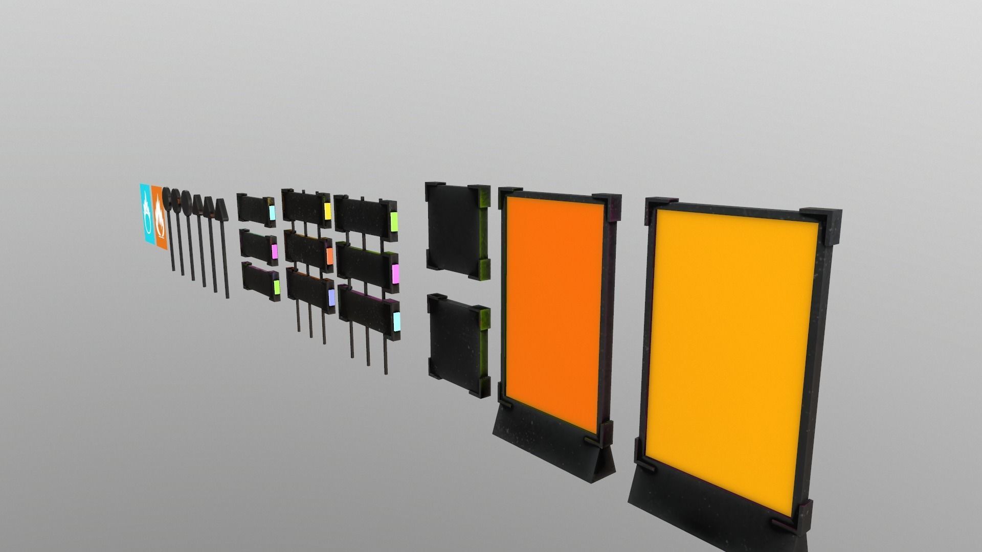 Sci-Fi Signs Low-poly 3D model_5