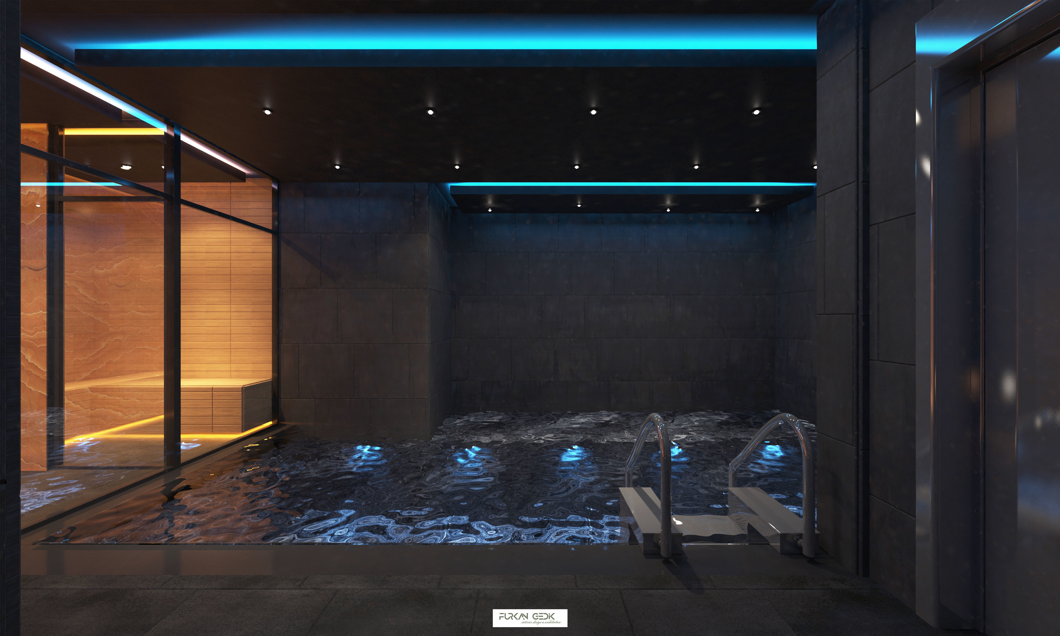 Spa Pool Villa Mugla 3D model_2