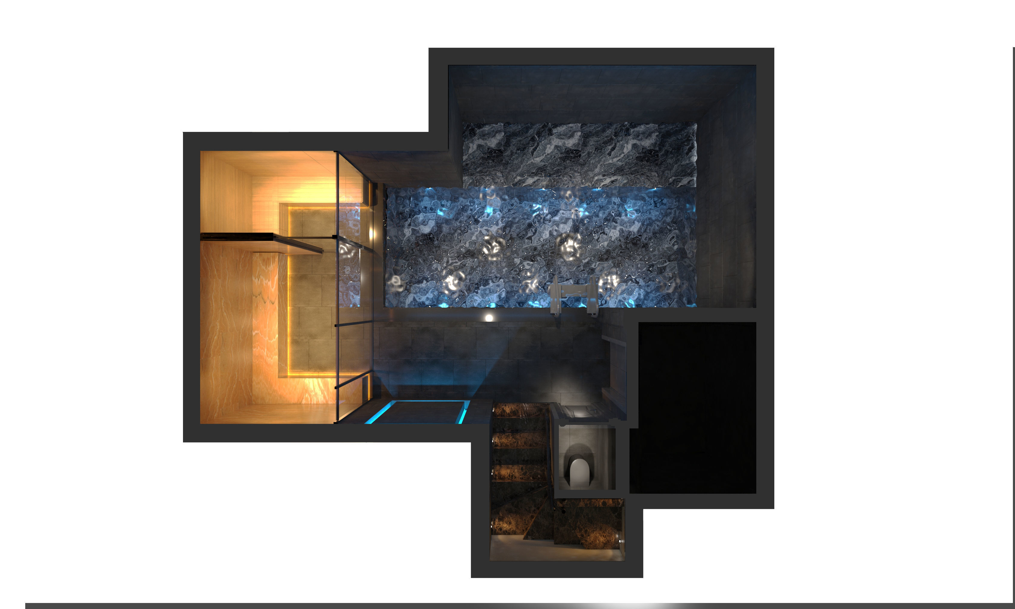 Spa Pool Villa Mugla 3D model_4