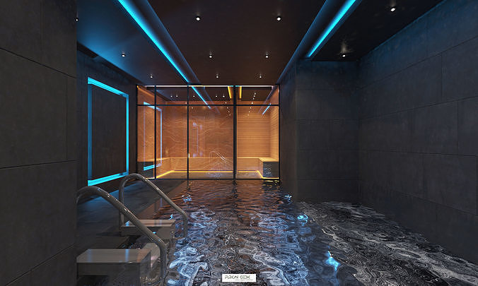 Spa Pool Villa Mugla 3D model