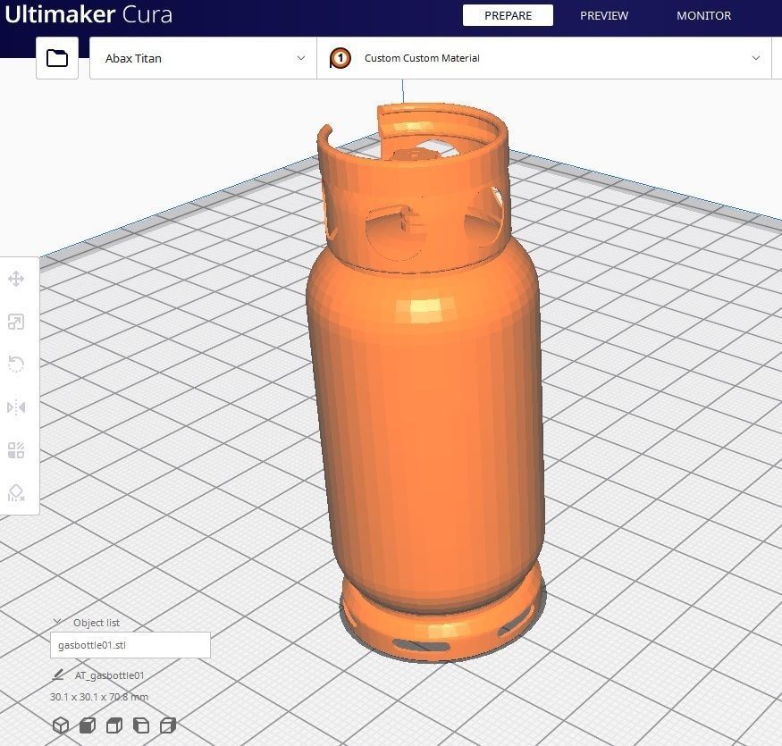 Gas Bottle M1 Low-poly 3D model_2