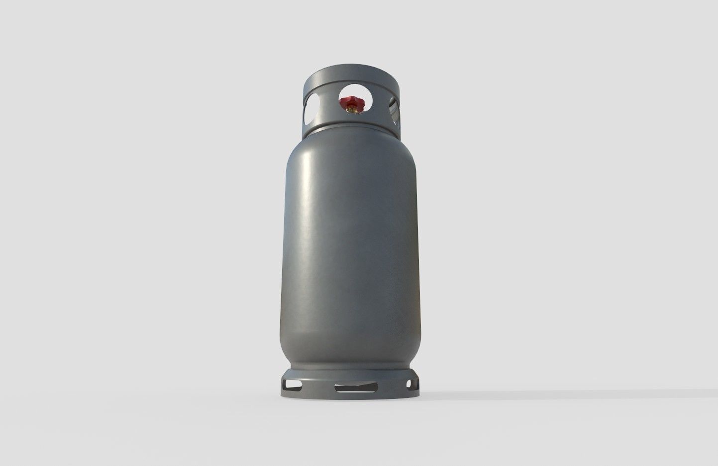 Gas Bottle M1 Low-poly 3D model_9