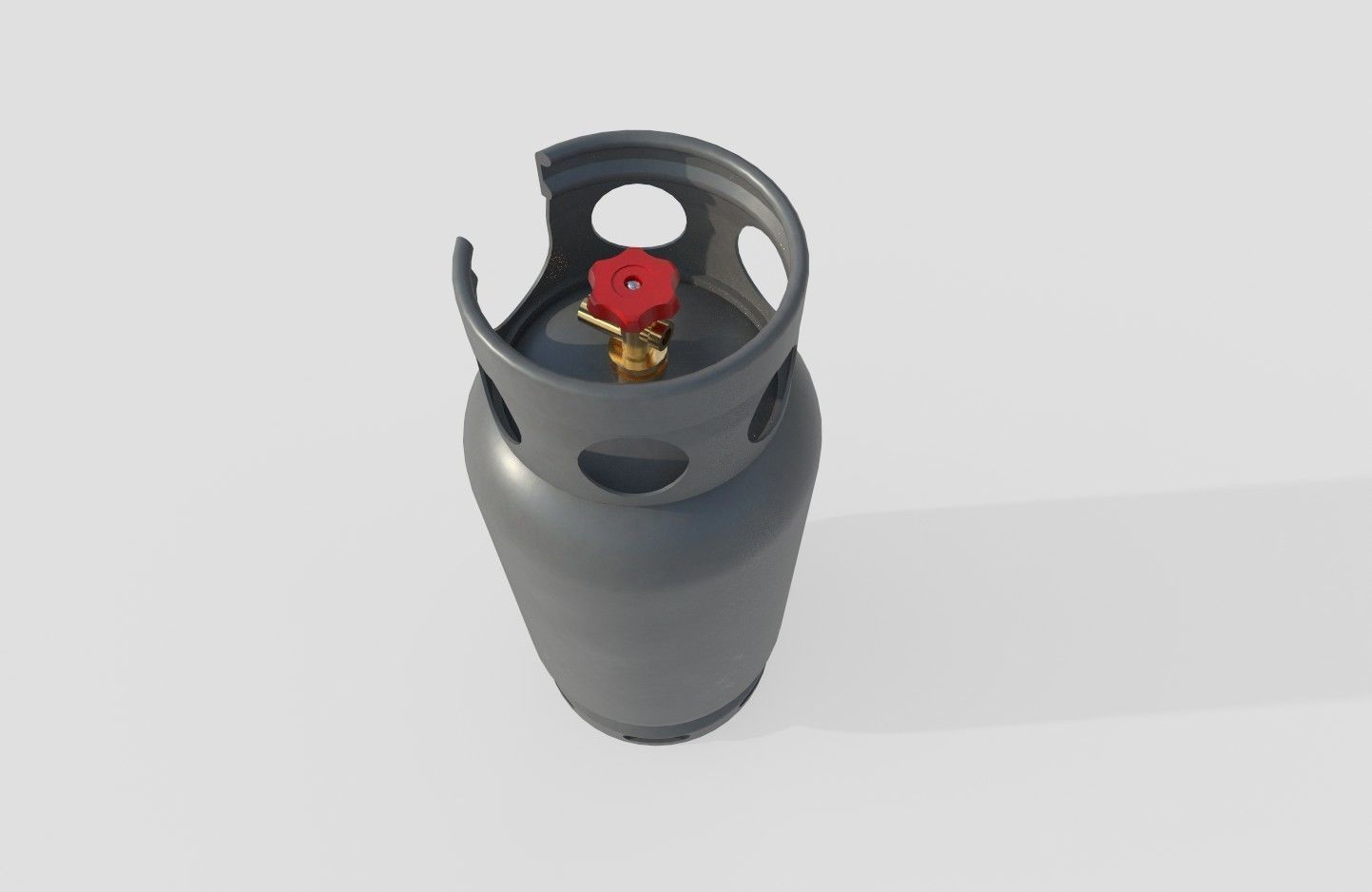 Gas Bottle M1 Low-poly 3D model_8