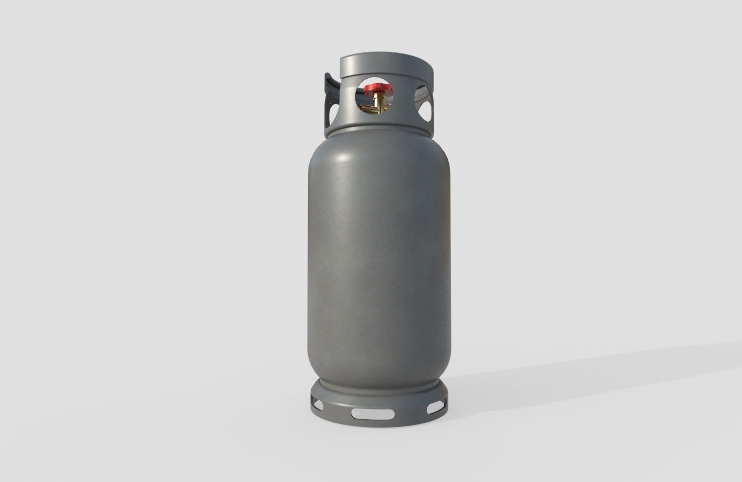 Gas Bottle M1 Low-poly 3D model_5