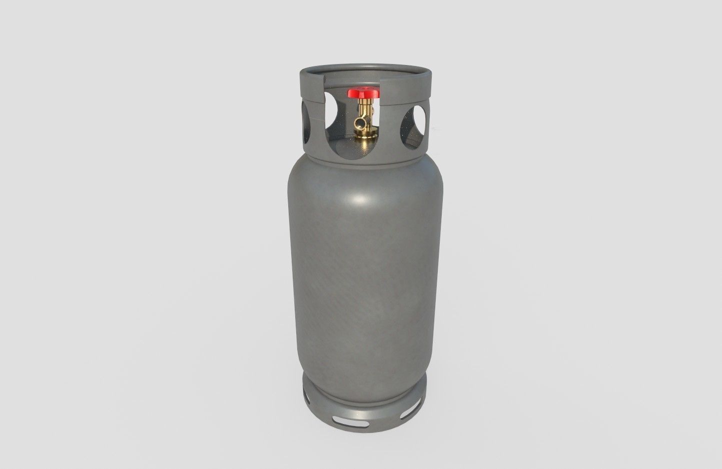 Gas Bottle M1 Low-poly 3D model_3