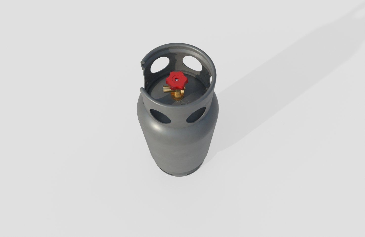 Gas Bottle M1 Low-poly 3D model_7