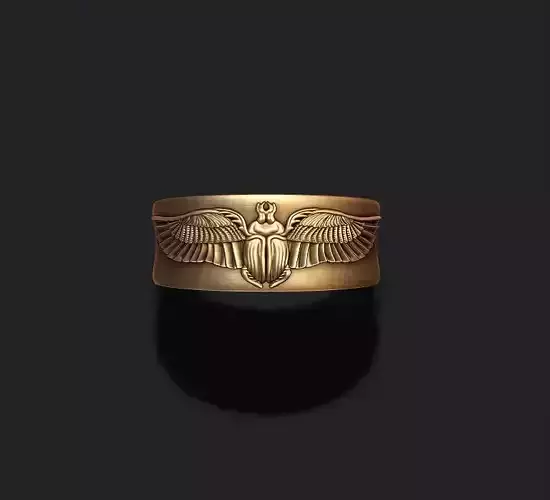 Egyptian scarab ring 3D print model