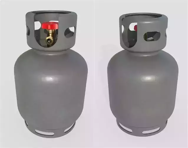 Gas Bottle M2 Low-poly 3D model