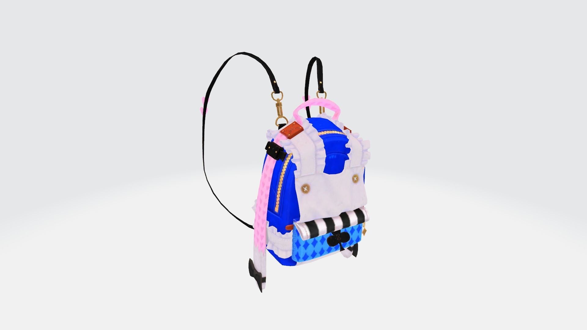 3x bag Wintry Ruler Backpack 3D model_5