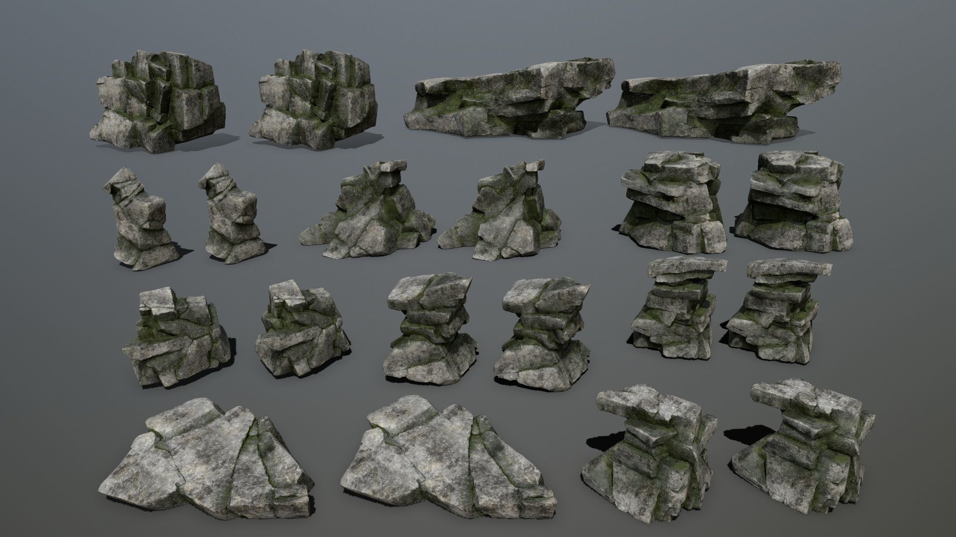 rocks rock formation Low-poly 3D model_20