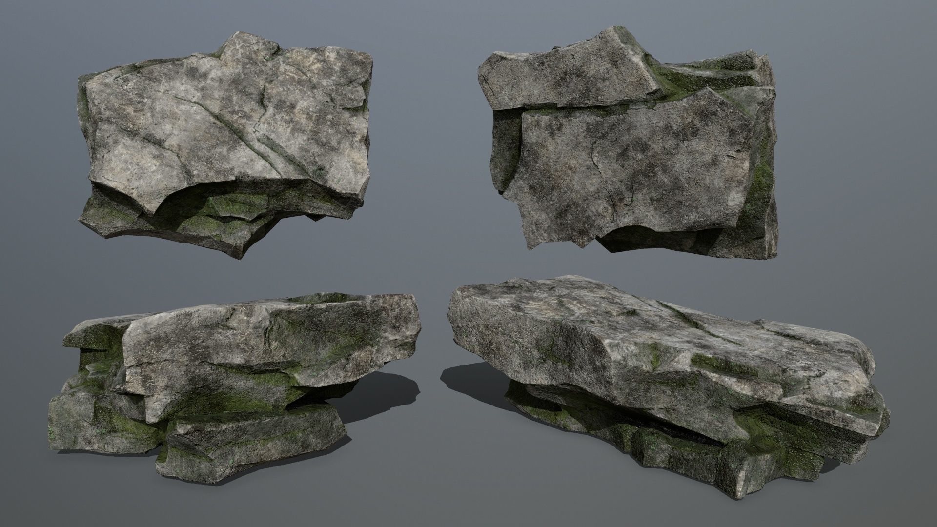 rocks rock formation Low-poly 3D model_19