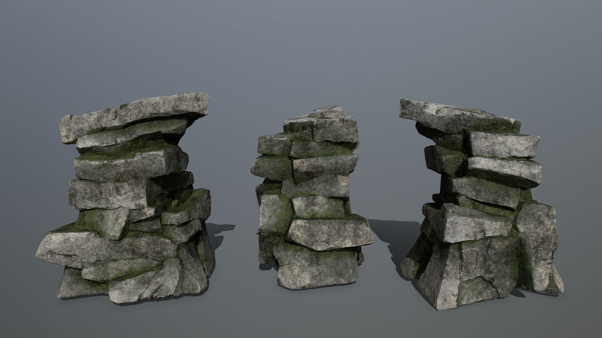 rocks rock formation Low-poly 3D model_16