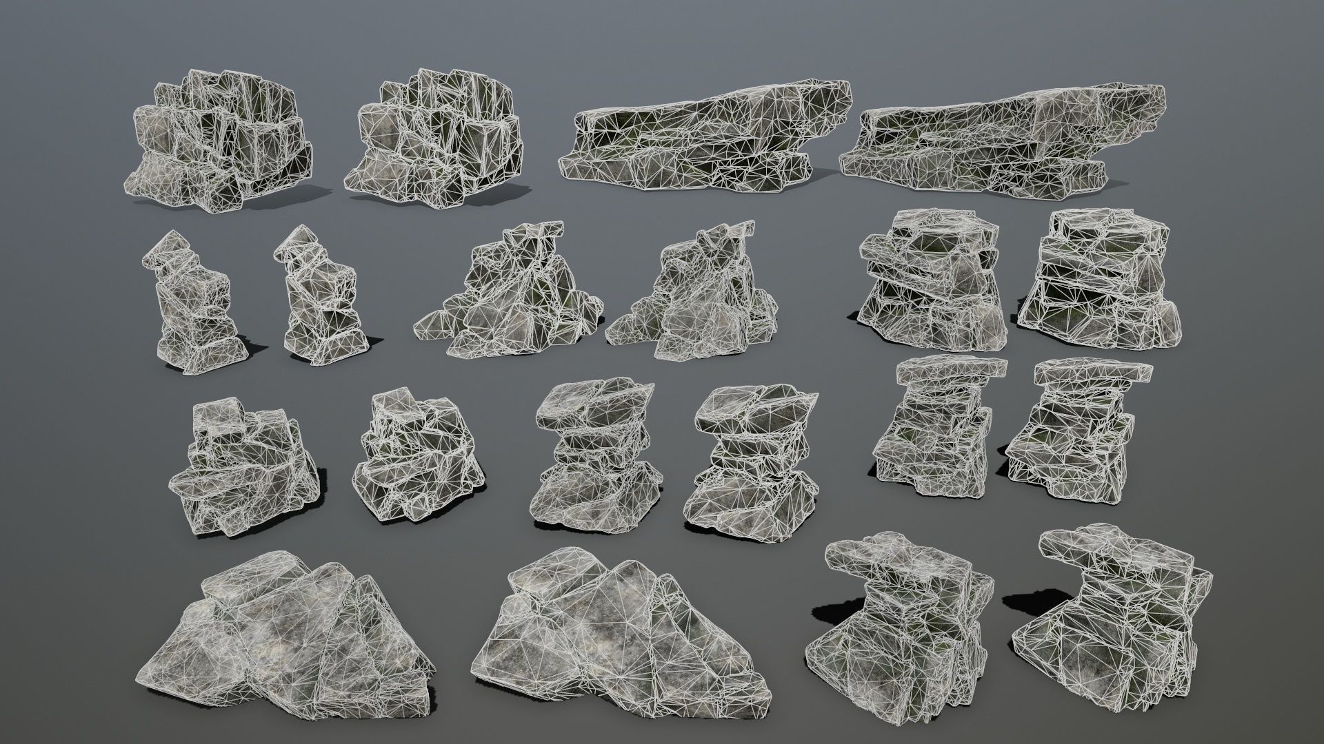 rocks rock formation Low-poly 3D model_21