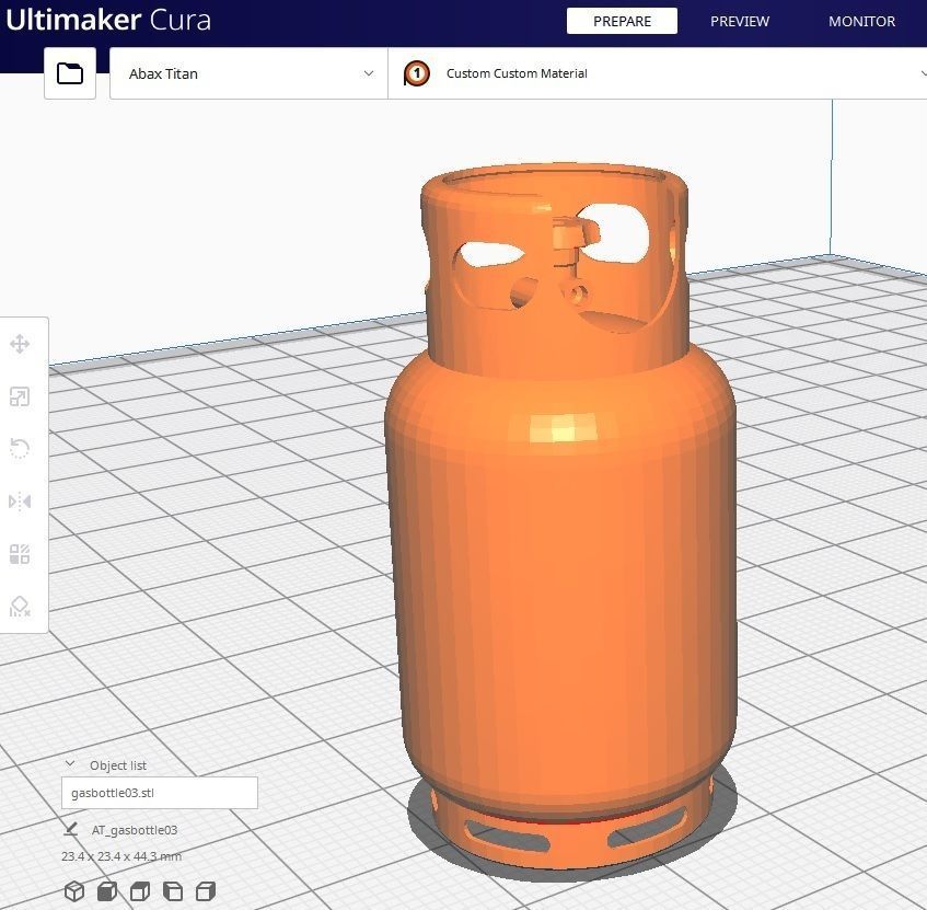 Gas Bottle M3 Low-poly 3D model_2