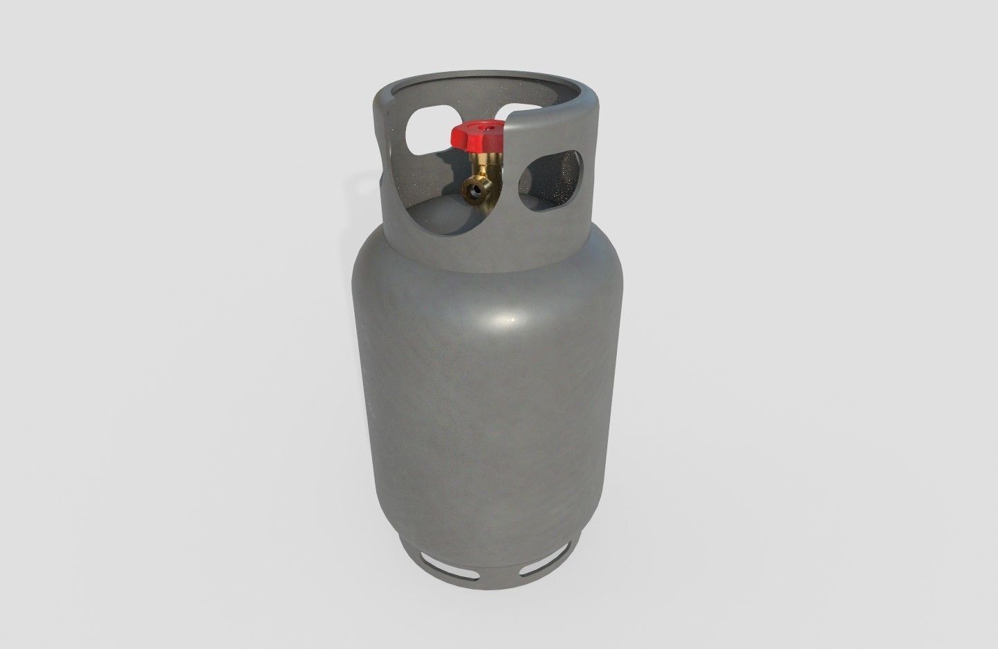 Gas Bottle M3 Low-poly 3D model_1