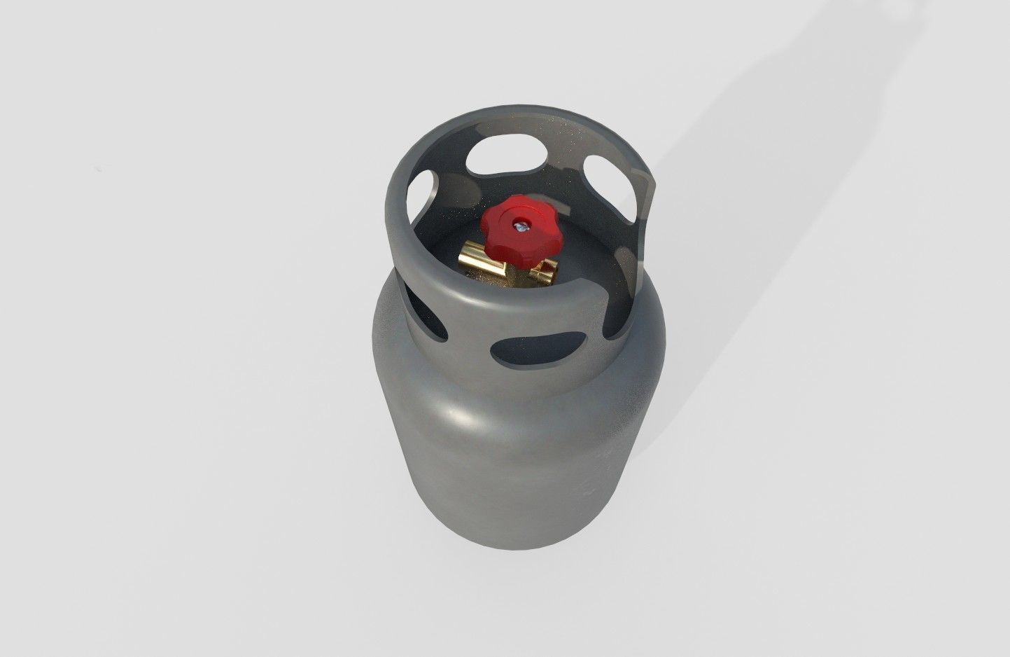 Gas Bottle M3 Low-poly 3D model_9
