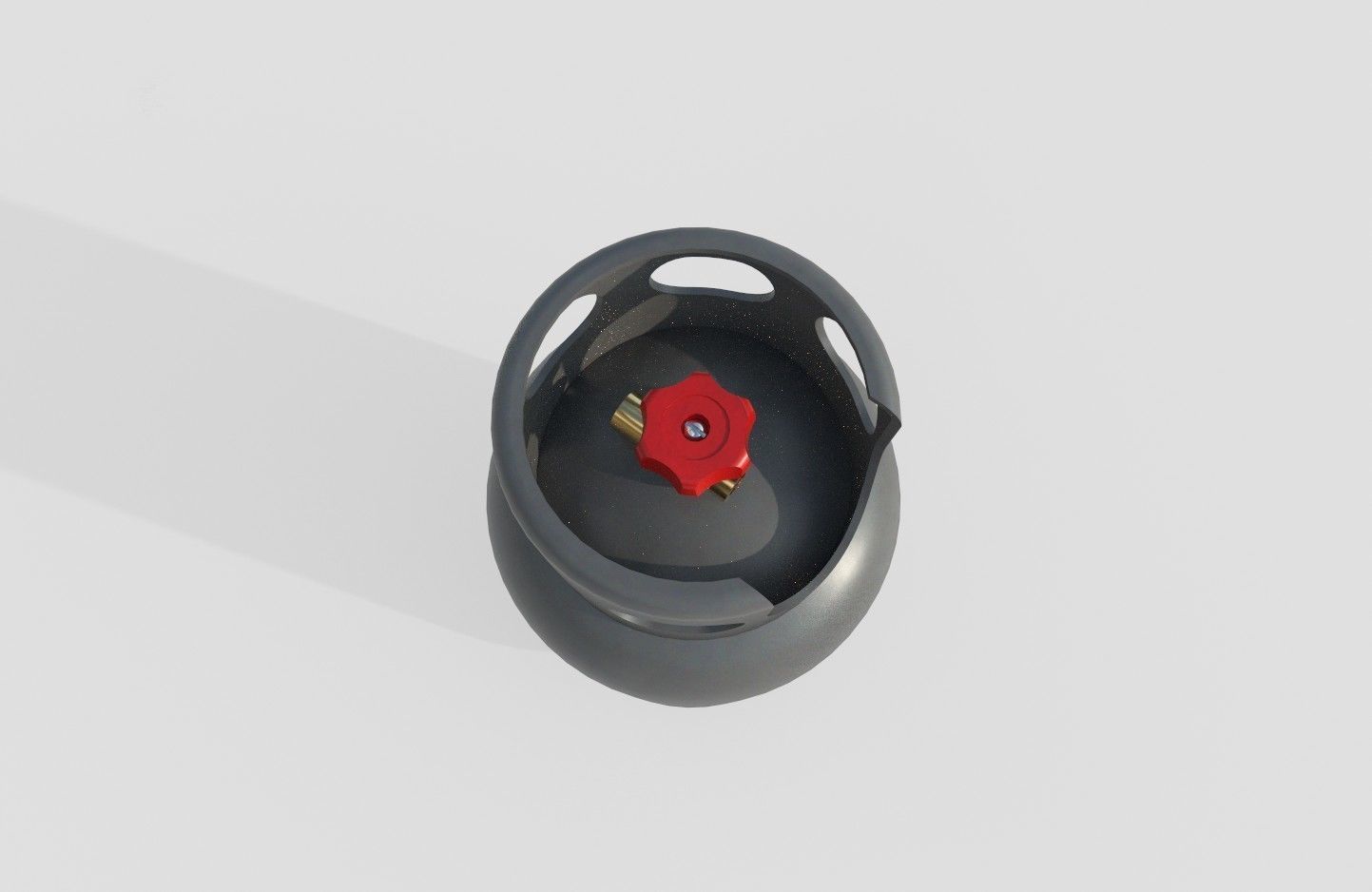 Gas Bottle M3 Low-poly 3D model_10