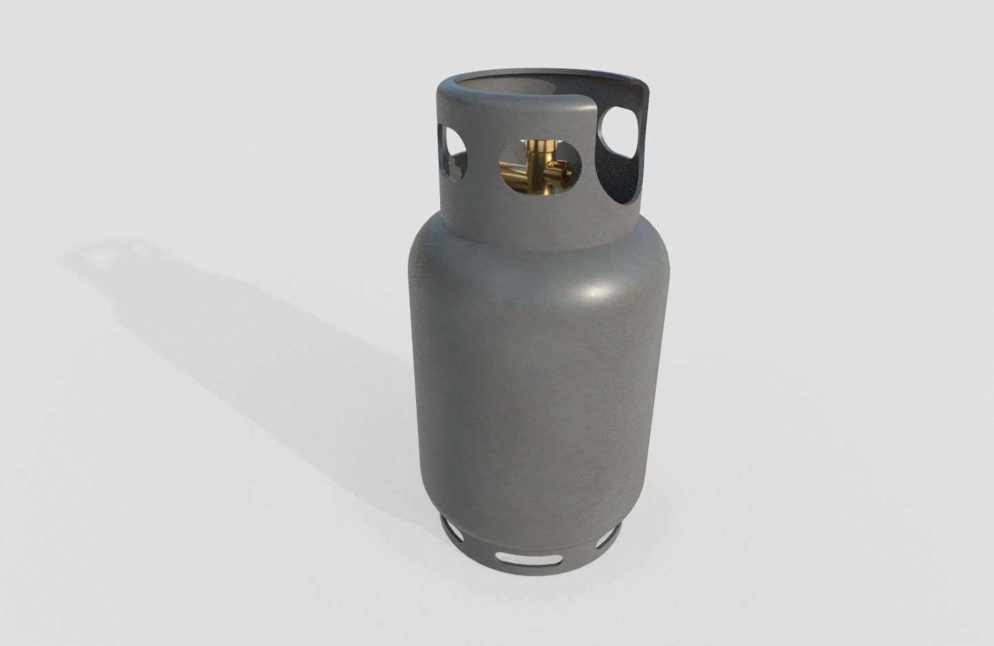 Gas Bottle M3 Low-poly 3D model_7