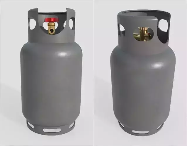 Gas Bottle M3 Low-poly 3D model