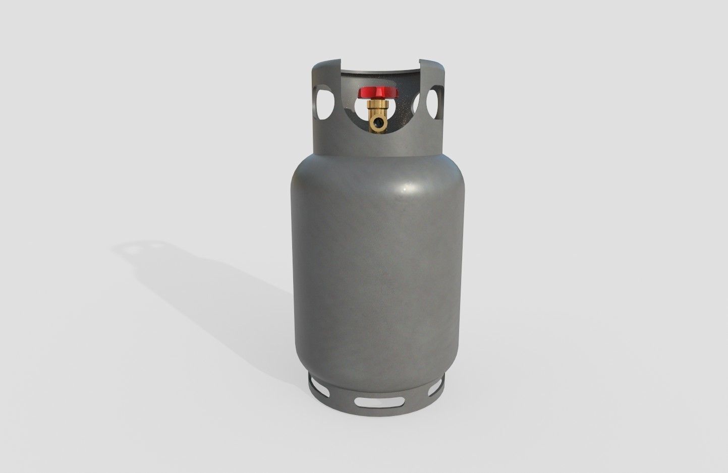 Gas Bottle M3 Low-poly 3D model_5