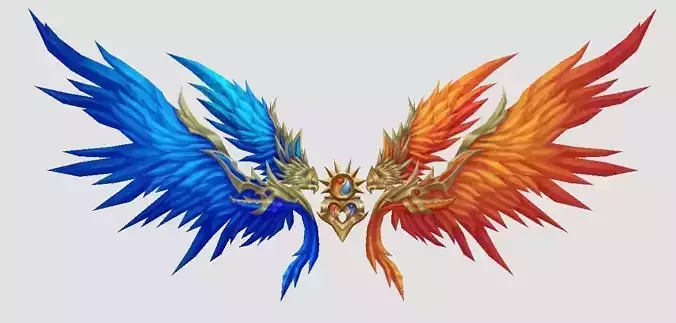 Futuristic Wing Low-poly 3D model