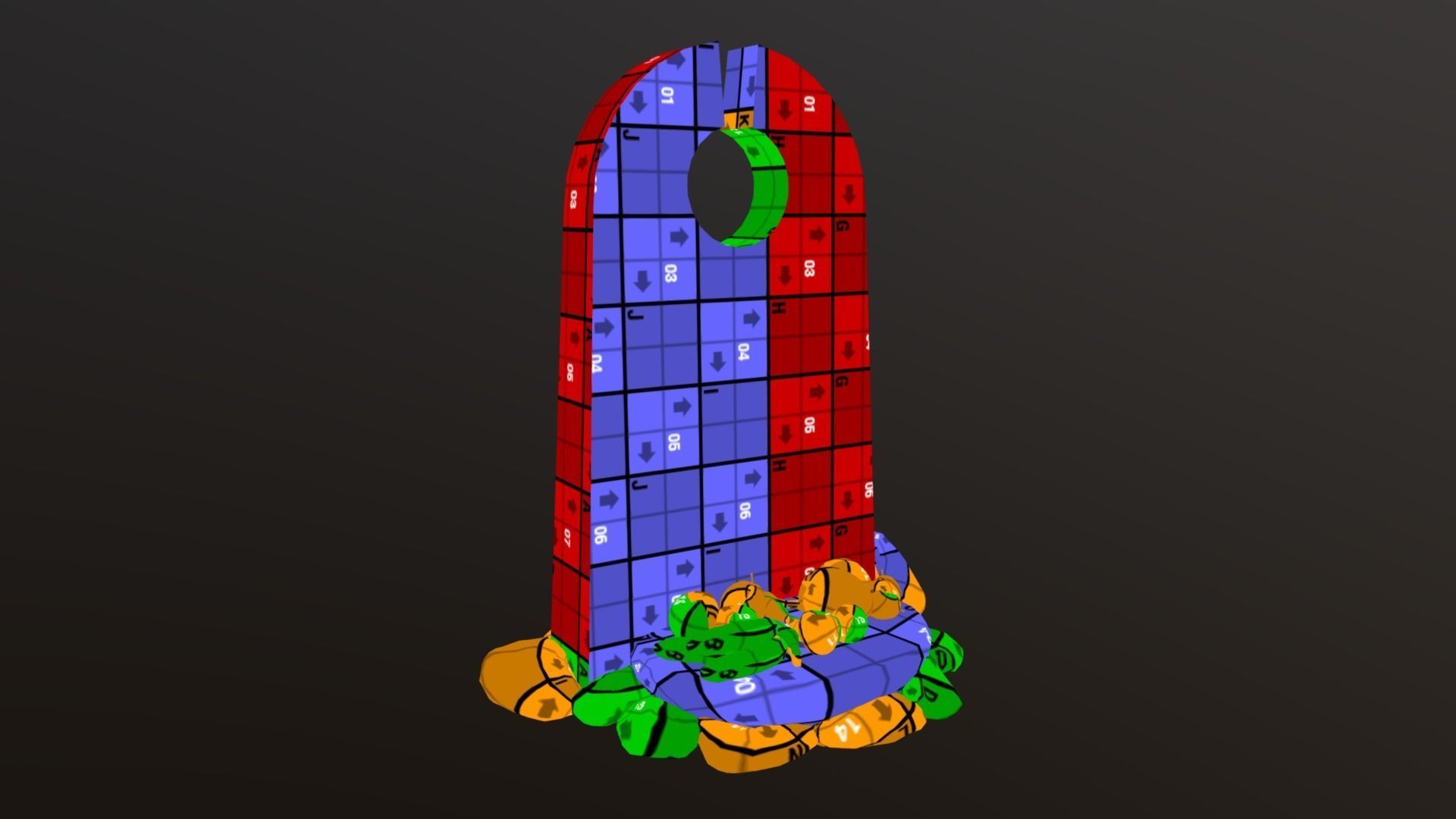 Rune Stone with Secrefice Altar Low-poly 3D model_3