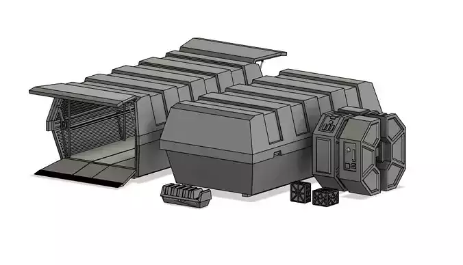 Star Wars republic cargo containers and boxes 3D print model