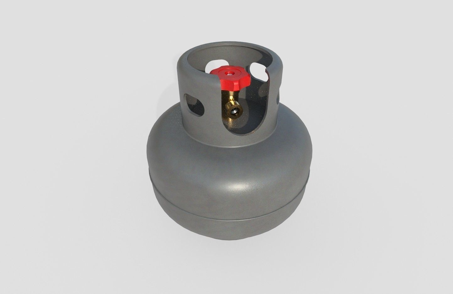 Gas Bottle M4 Low-poly 3D model_3