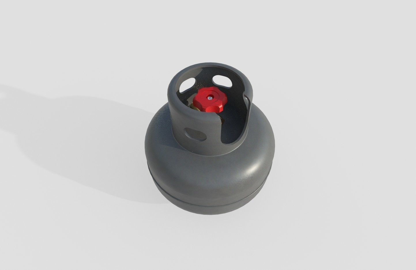 Gas Bottle M4 Low-poly 3D model_2