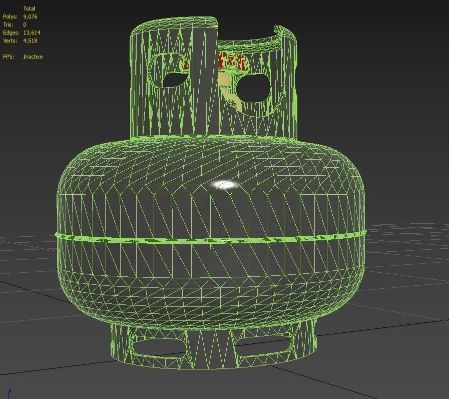 Gas Bottle M4 Low-poly 3D model_13