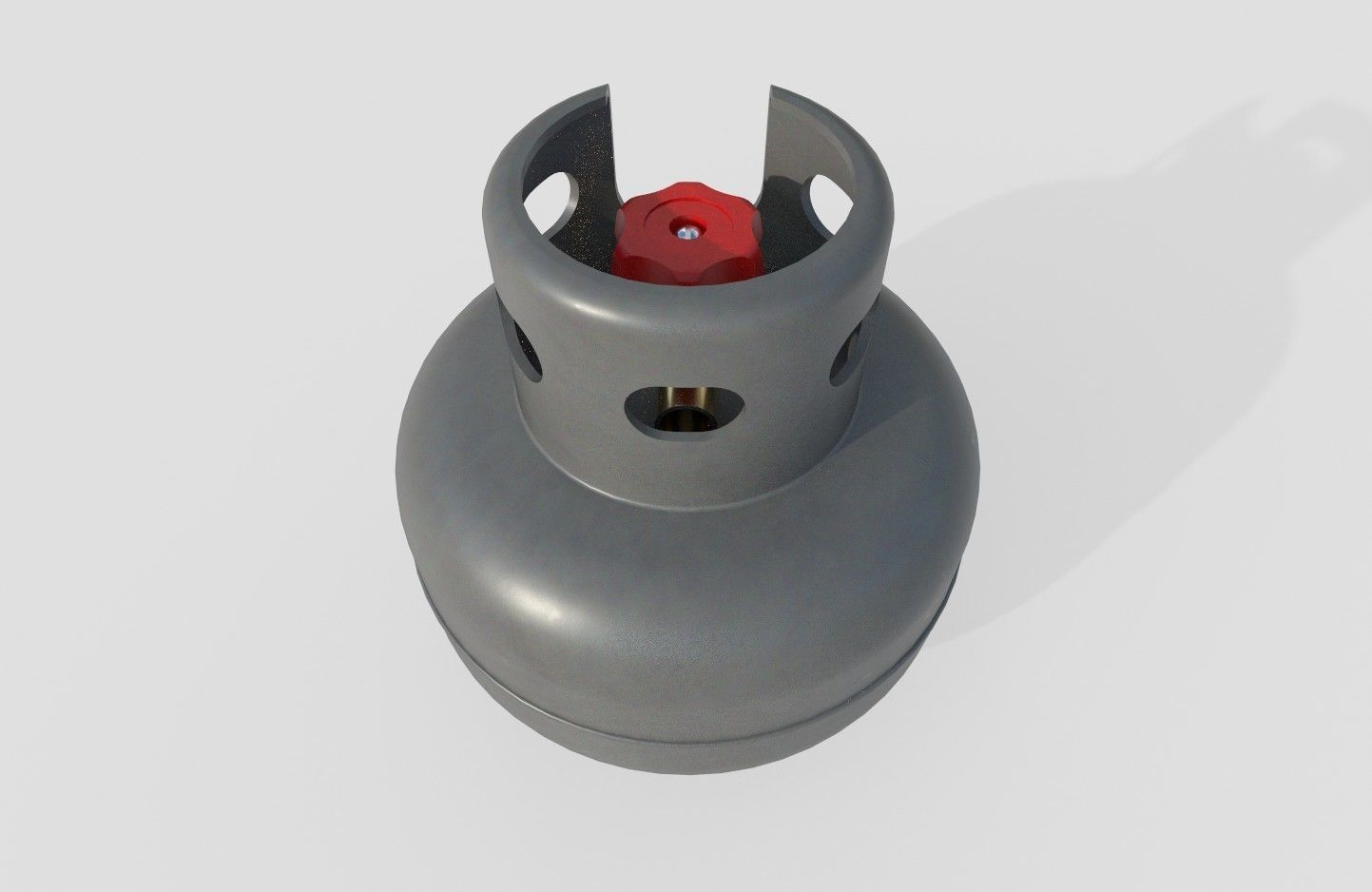 Gas Bottle M4 Low-poly 3D model_10