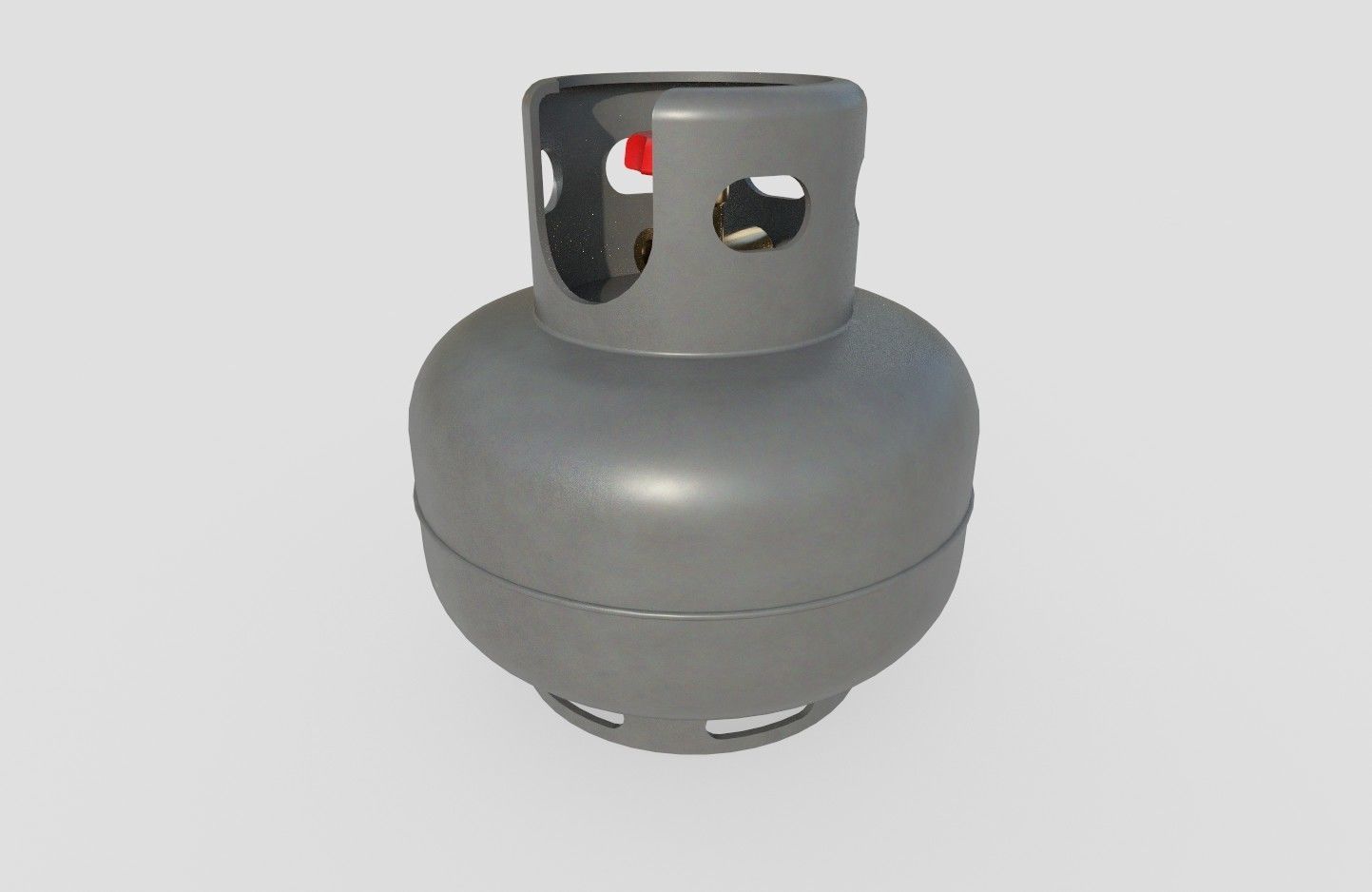 Gas Bottle M4 Low-poly 3D model_7