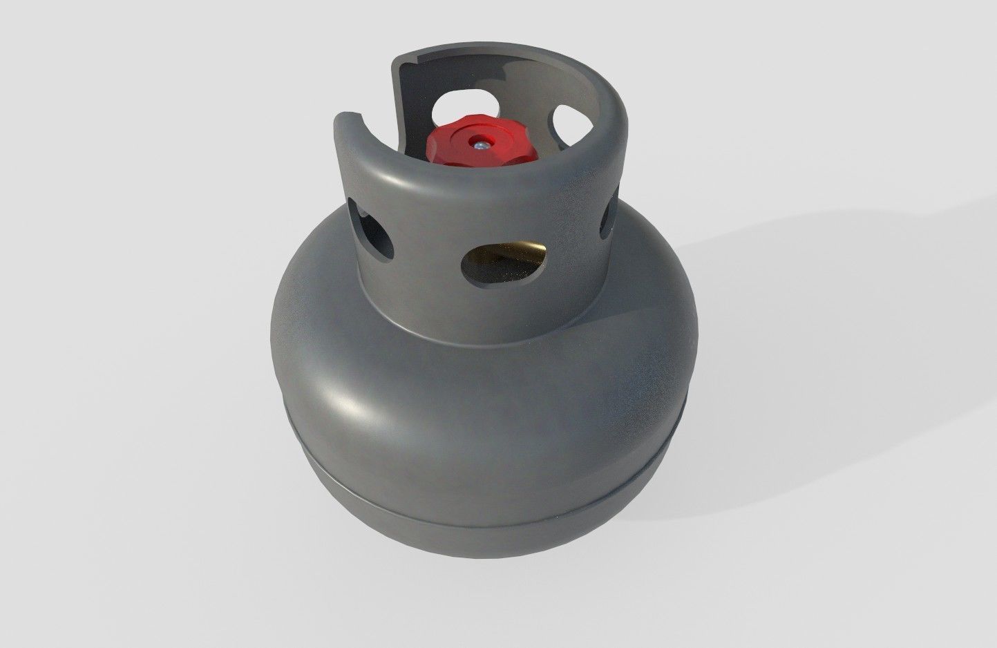 Gas Bottle M4 Low-poly 3D model_9