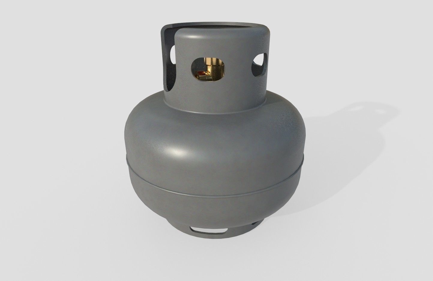 Gas Bottle M4 Low-poly 3D model_8