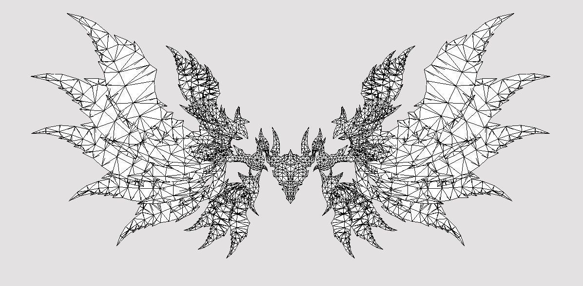 Blue Crystal Wing Low-poly 3D model_8