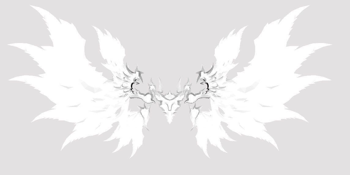 Blue Crystal Wing Low-poly 3D model_7