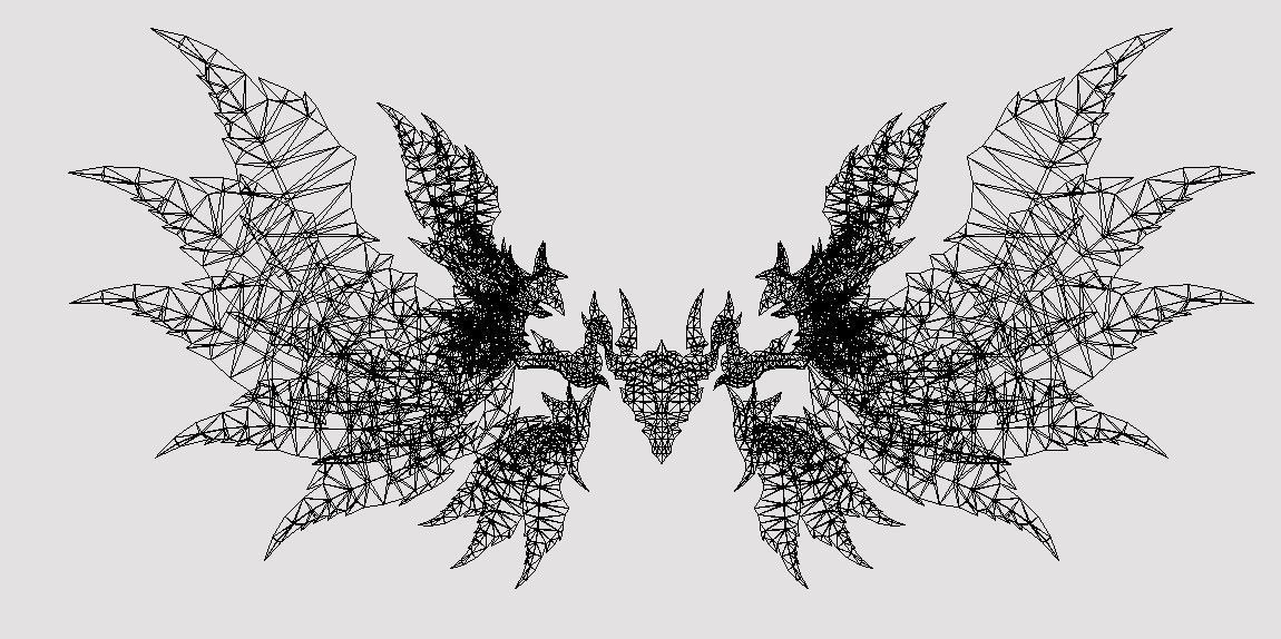 Blue Crystal Wing Low-poly 3D model_13