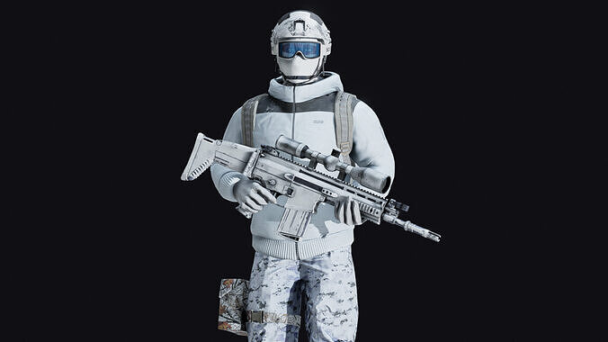 Winter Soldier Low-poly 3D model