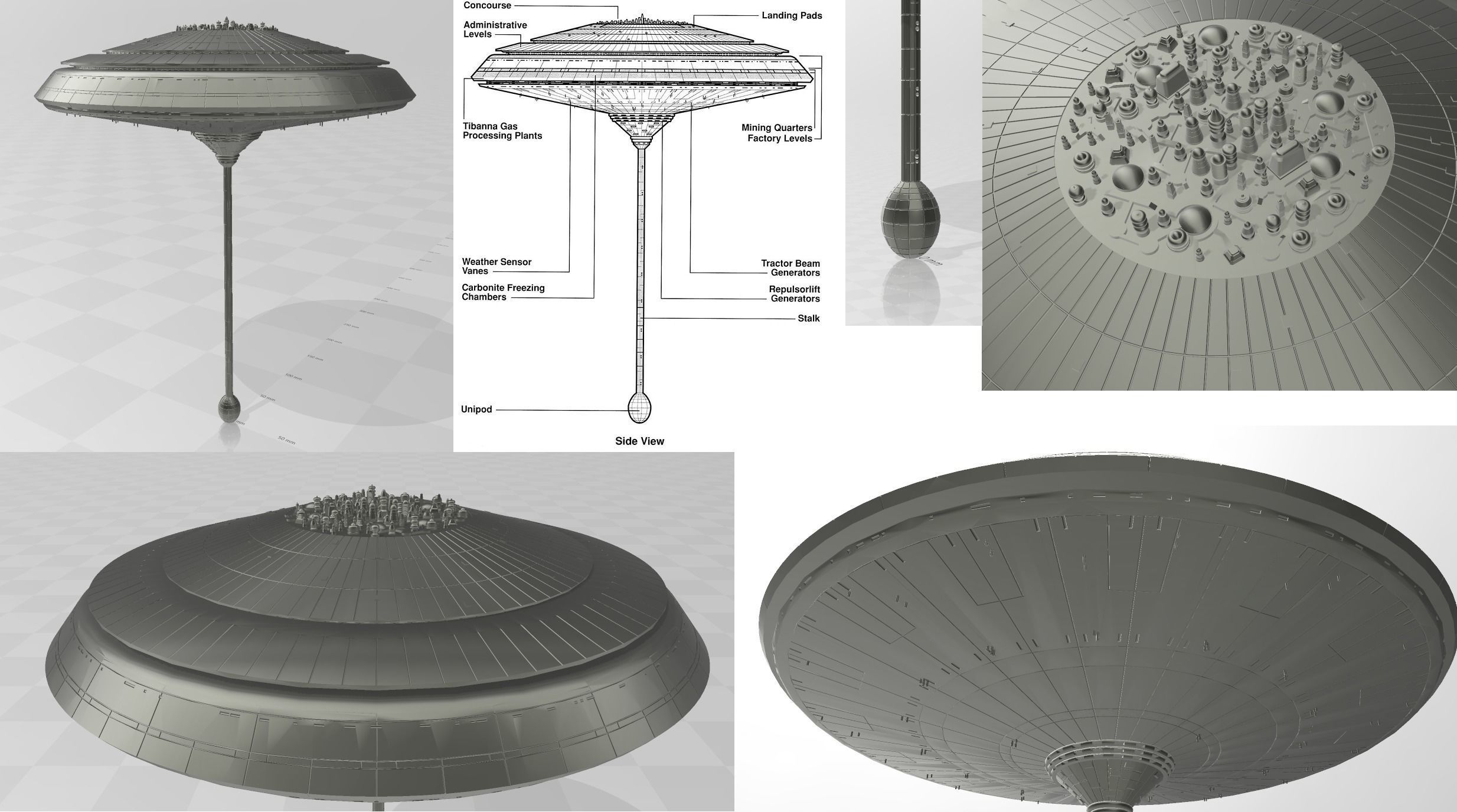Star Wars Bespin - Cloud City 3D print model_1
