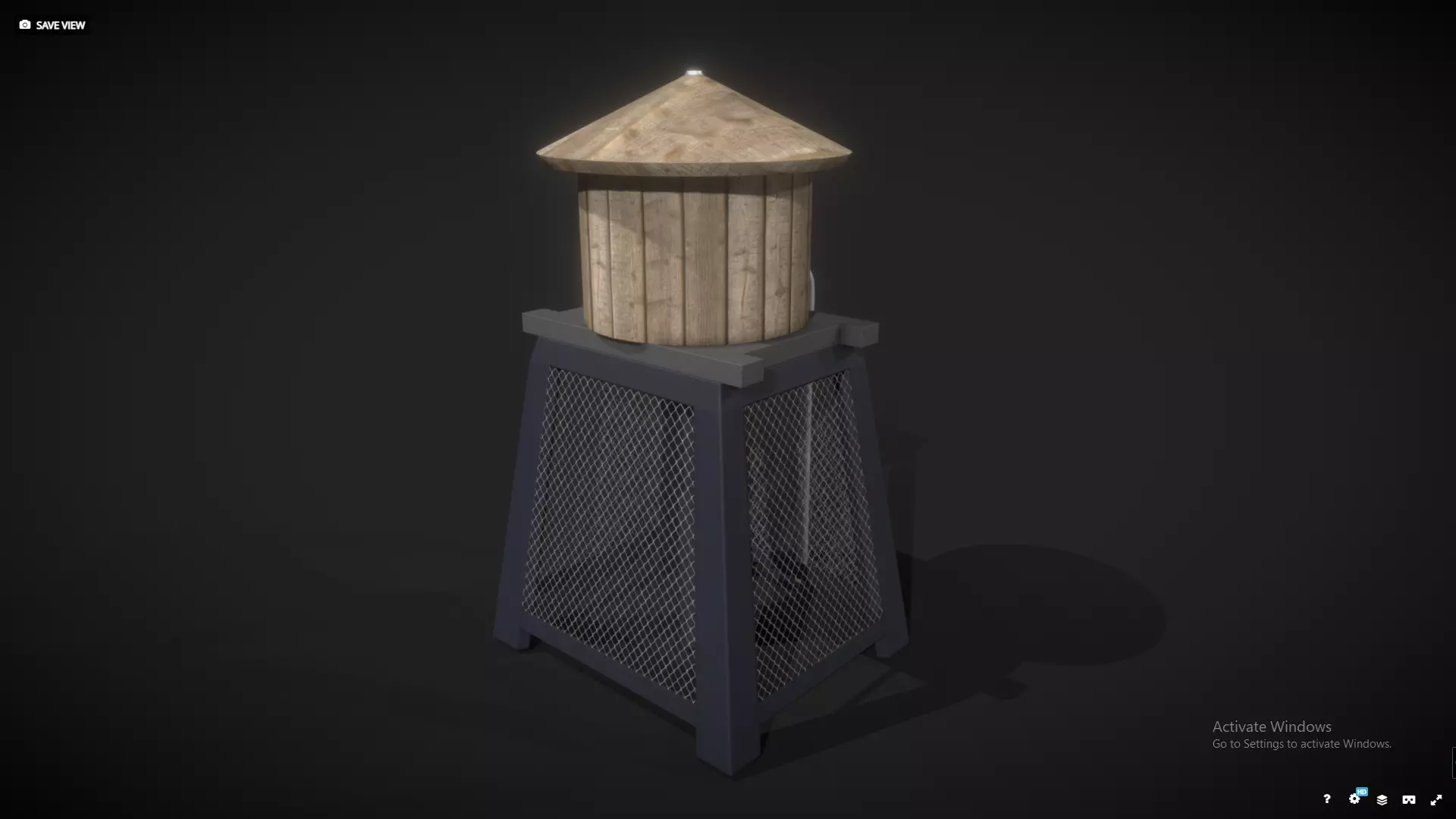 Water Tank 3D Model Free low-poly 3D model