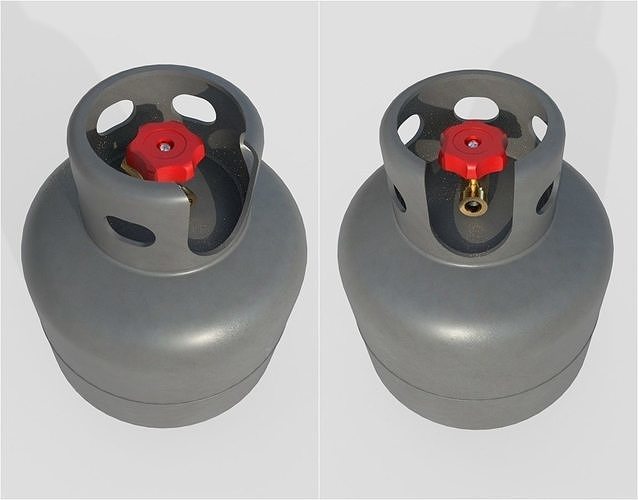 Gas Bottle M5 Low-poly 3D model
