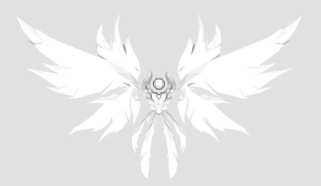 Crystal Wing Low-poly 3D model_2