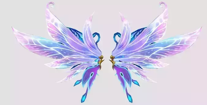 Butterfly Wing Low-poly 3D model