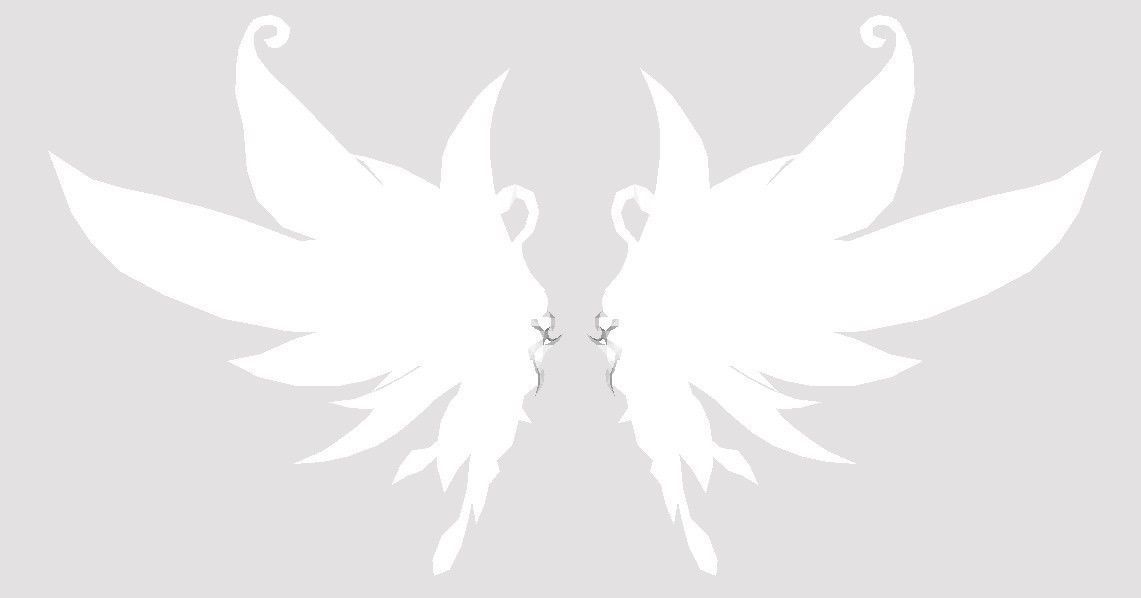 Butterfly Wing Low-poly 3D model_5