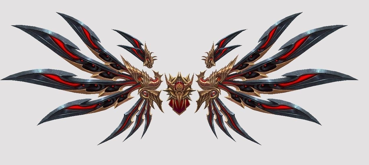 Metalic Wing Low-poly 3D model_11