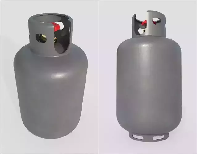 Gas Bottle M6 Low-poly 3D model