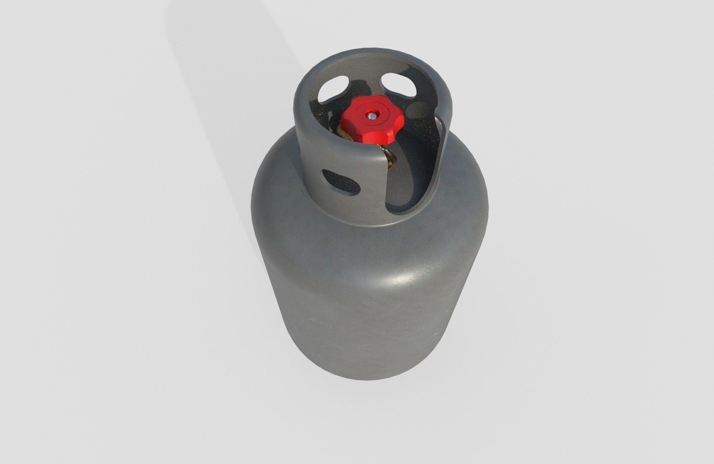 Gas Bottle M6 Low-poly 3D model_15