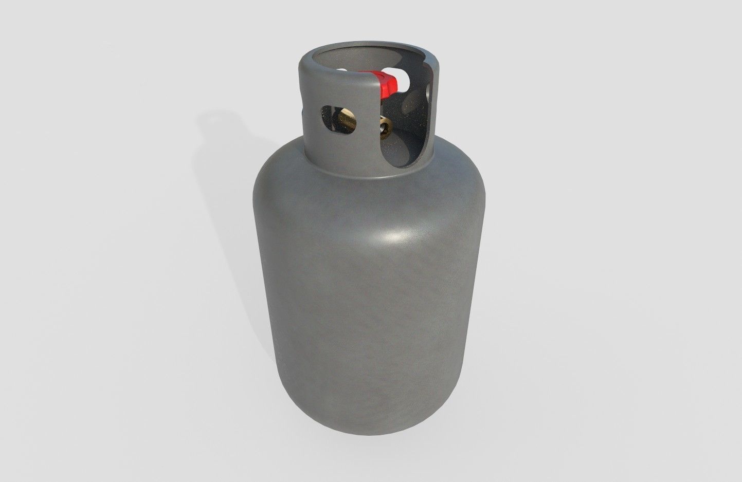 Gas Bottle M6 Low-poly 3D model_1