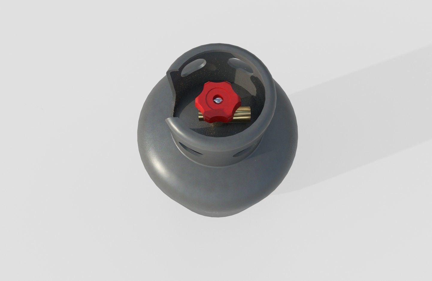 Gas Bottle M6 Low-poly 3D model_10